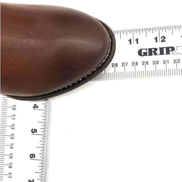 Roan Ellia Tan Brown Floral Top Stiched Tall Leather Western Cowboy Boots 7.5 - Picture 7 of 10